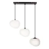 Lampa wisząca STONES czarny 20cm 3x40W  E27 klosz biały