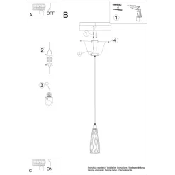 Lampa wisząca SUBA 1 czarna