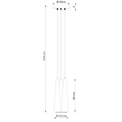 Lampa wisząca SULA 3P naturalne drewno