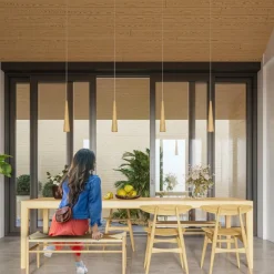 Lampa wisząca SULA 3P naturalne drewno