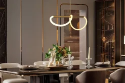 Lampa wisząca SUPREME lampa wiszaca 80cm  złoty 18W LED 3000K biały