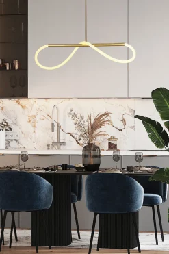 Lampa wisząca SUPREME lampa wiszaca  100cm złoty 22W LED 3000K biały