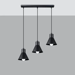 Lampa wisząca TALEJA 3 czarna [E27]