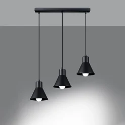 Lampa wisząca TALEJA 3 czarna [E27]