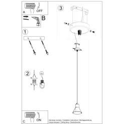 Lampa wisząca TALEJA 1 czarna [E27]