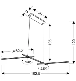 Lampa wisząca Thasos 103x23 23W LED  chromowy 4000K