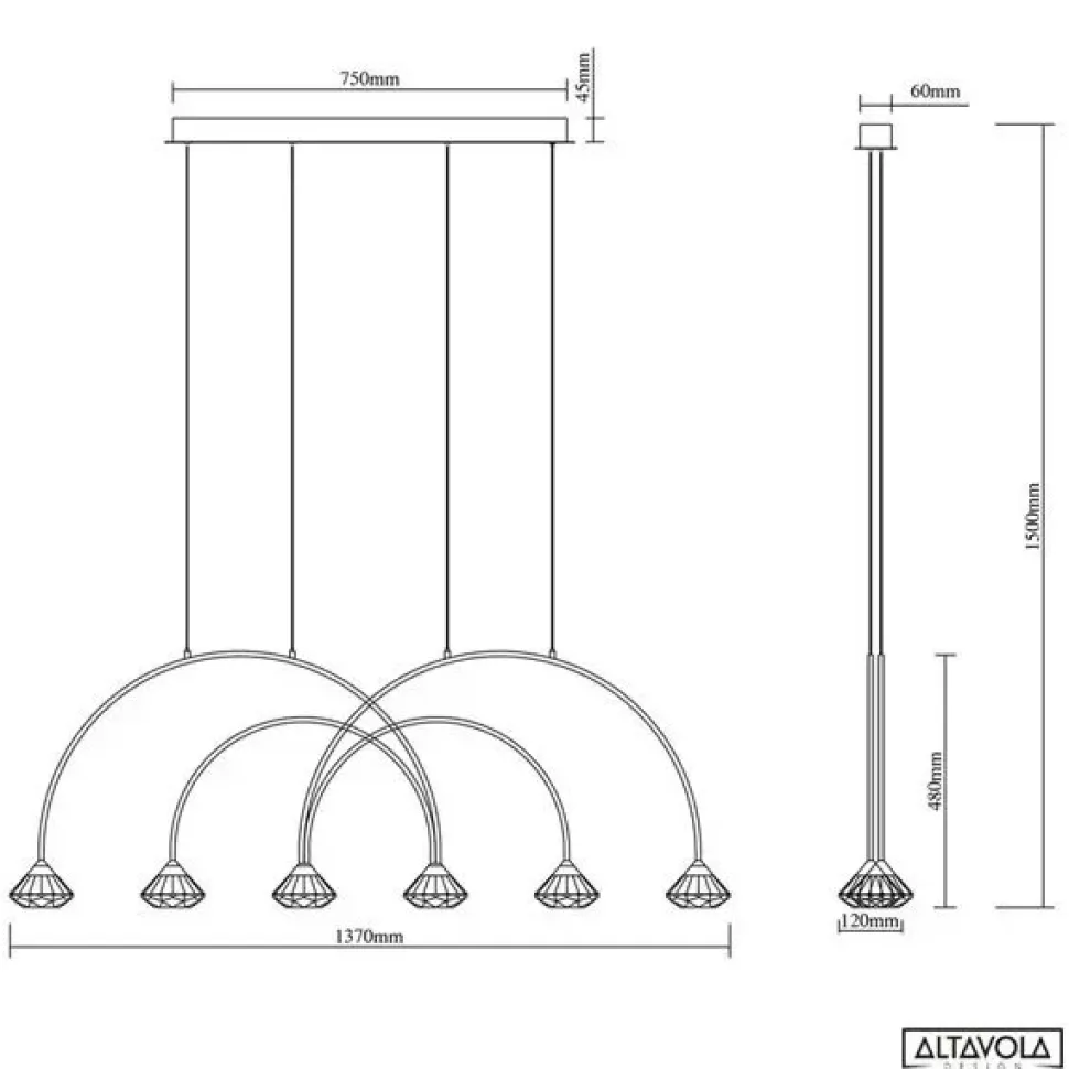 Lampa wisząca TIFFANY No. 3 CL4