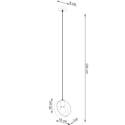 Lampa wisząca TITRAN 1 biała