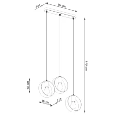 Lampa wisząca TITRAN 3 biała