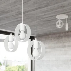 Lampa wisząca TITRAN 3 biała