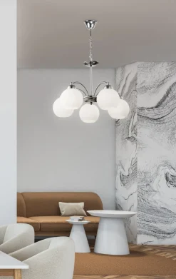 Lampa wisząca Tobago 5x60W E27 satyna