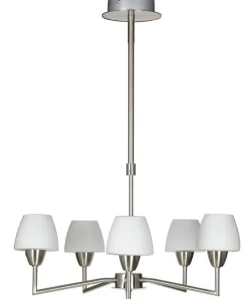 Lampa wisząca Togo 5x40W G9 nikiel mat