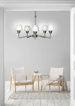 Lampa wisząca Togo 5x40W G9 nikiel mat