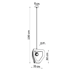 Lampa wisząca TRES biała
