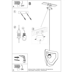 Lampa wisząca TRES biała