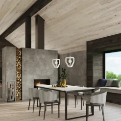 Lampa wisząca TRES biała