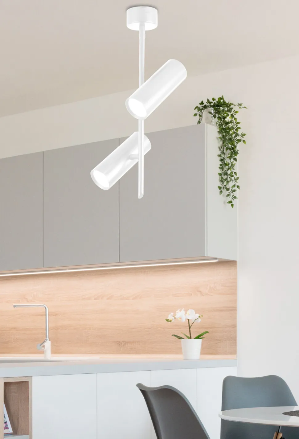 Lampa wisząca Tuba 2x5W LED biały 4000K