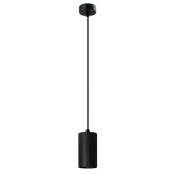 Lampa wisząca Tubo czarny 1x25W GU10  klosz 10cm czarny