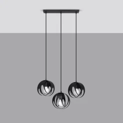 Lampa wisząca TULOS 3L czarna