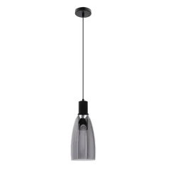 Lampa wisząca Udin big czarny 1x15W GU10  klosz szary