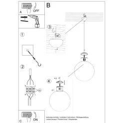 Lampa wisząca UGO 40 złota