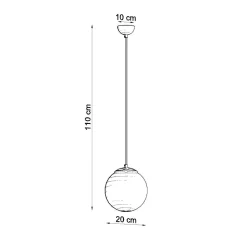Lampa wisząca UGO 20 złota