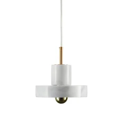 Lampa wisząca UNIVERSO marmurowo złota 18 cm