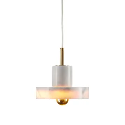 Lampa wisząca UNIVERSO marmurowo złota 18 cm