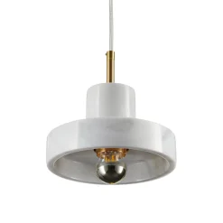 Lampa wisząca UNIVERSO marmurowo złota 18 cm