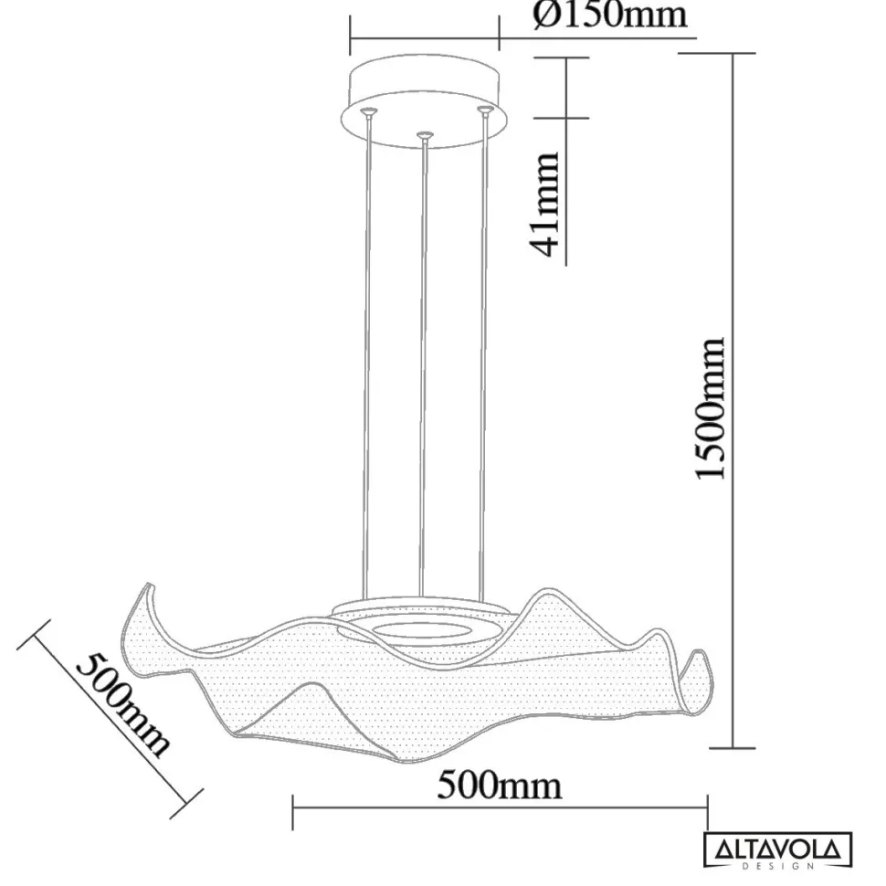 Lampa wisząca Velo no.2 chrom