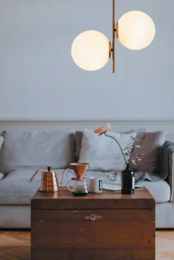 Lampa wisząca VENUS-2 mosiądz 44 cm