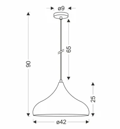 Lampa Wisząca Viborg 420Mm czarny