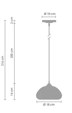 Lampa wisząca VICTORY GLOW S srebrna17 cm