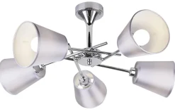 Lampa wisząca Vox 5x40W E14 chrom  z abażurem