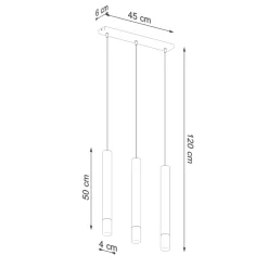 Lampa wisząca WEZYR 3 biała