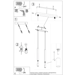 Lampa wisząca WEZYR 2 biała