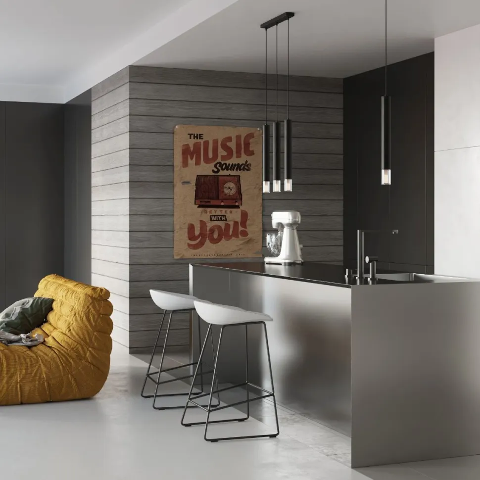 Lampa wisząca WEZYR 3 czarna