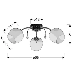 Lampa wisząca Zachera 3x40W E27 biały