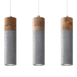 Lampa wisząca ZANE 3 szara