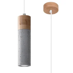 Lampa wisząca ZANE 1 szara