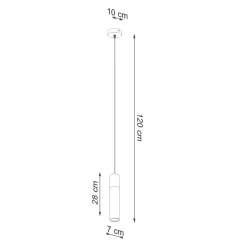 Lampa wisząca ZANE 1 szara