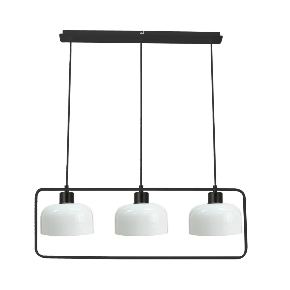 Lampa wisząca Zodiac czarny 3x40W E27 klosz biały