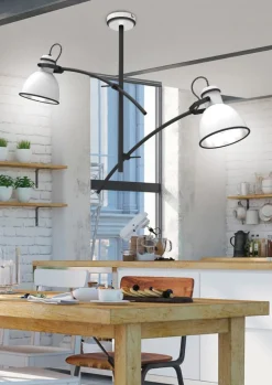 Lampa wisząca Zumba 2x60W E27  biały+czarny