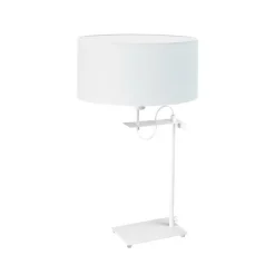 Lampka ALASKA abażur biały stelaż biały