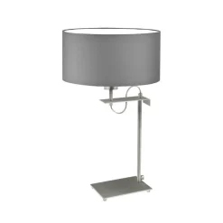 Lampka ALASKA abażur srebrny stelaż srebrny