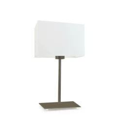 Lampka AMALFI abażur biały stelaż stare złoto