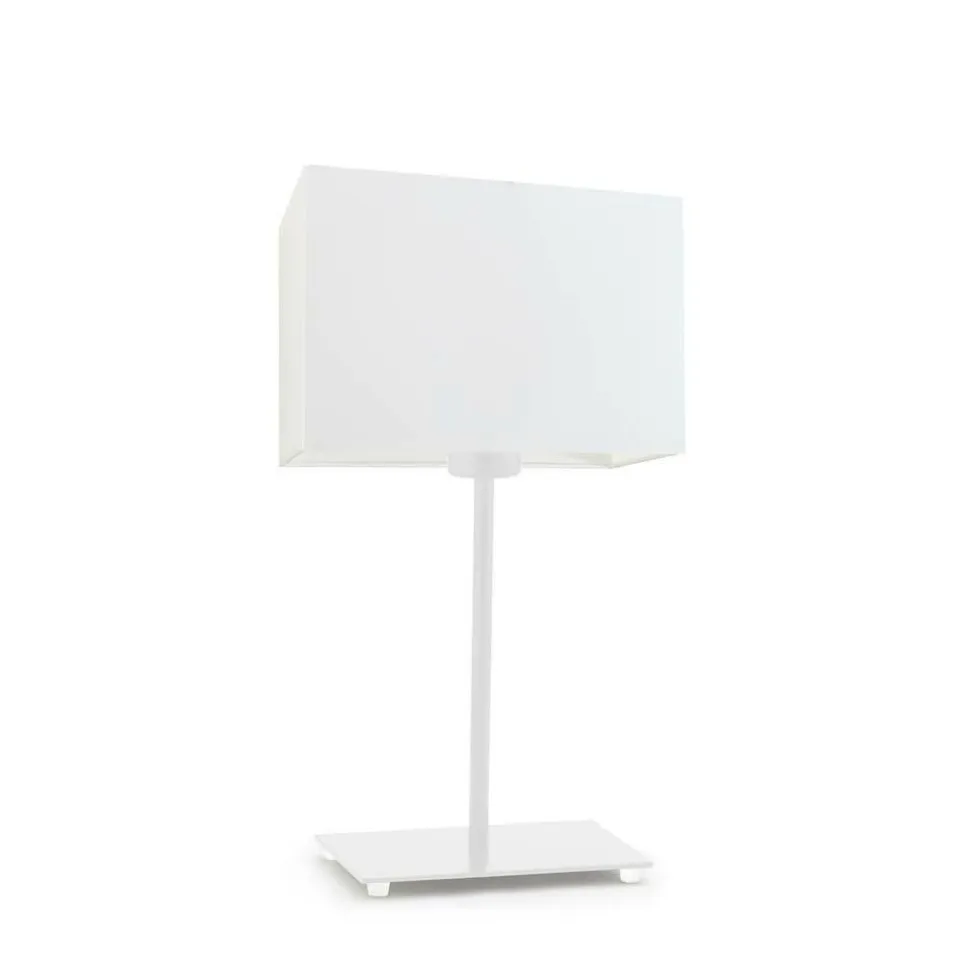 Lampka AMALFI abażur biały stelaż biały