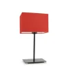 Lampka AMALFI abażur czerwony stelaż czarny