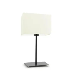 Lampka AMALFI abażur ecru stelaż czarny