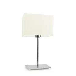 Lampka AMALFI abażur ecru stelaż chrom